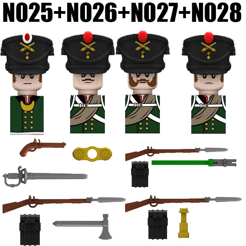 

MOC Середньовічна військова наполеонівська війна Фігурки солдатів Будівельні блоки Замок Вартова Лицар Піхота Армія Мечі Зброя Цеглинки Іграшки