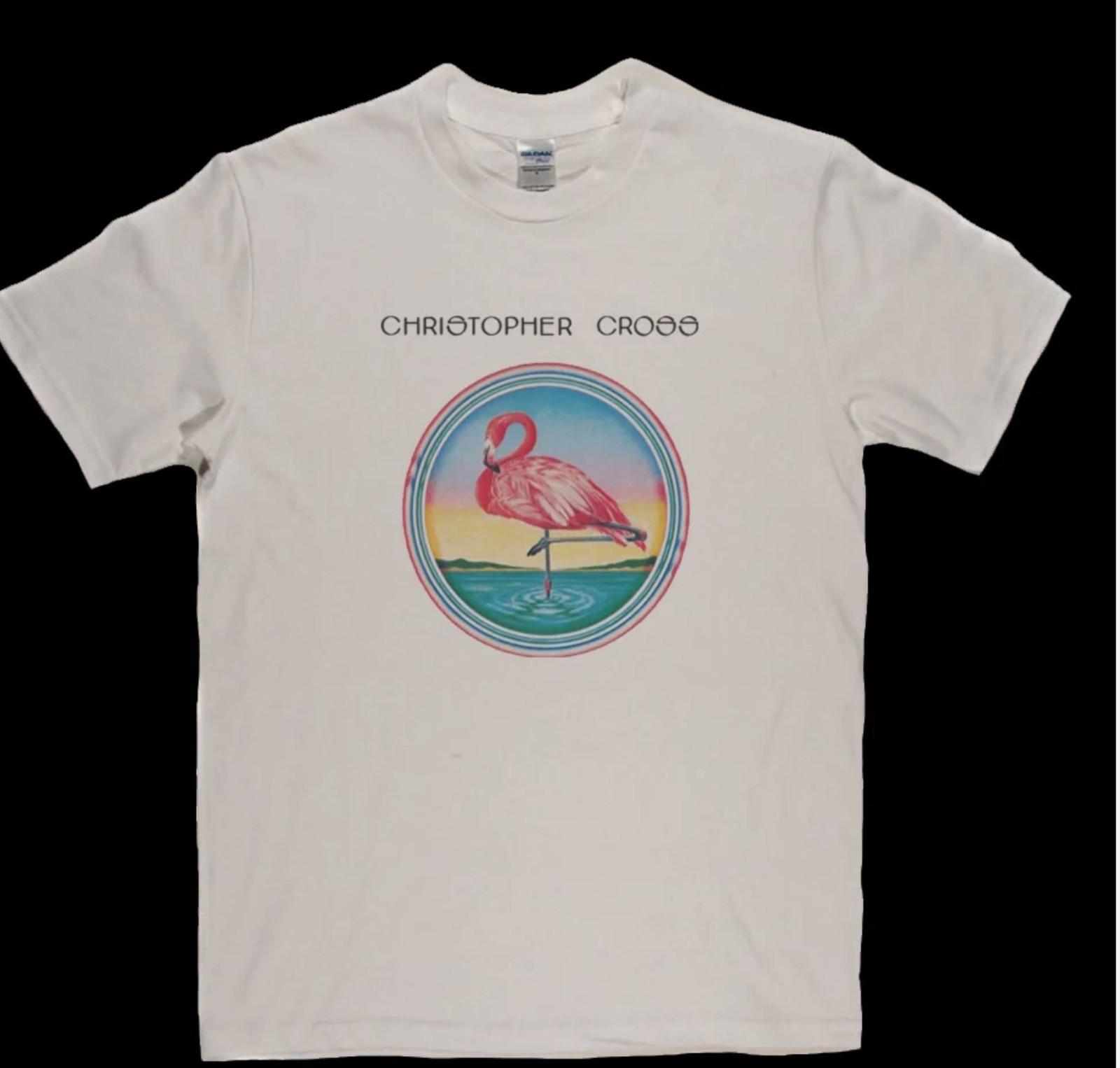 

Винтажная футболка Christopher Cross Band из плотного хлопка белого цвета для мужчин, полный размер 4XL