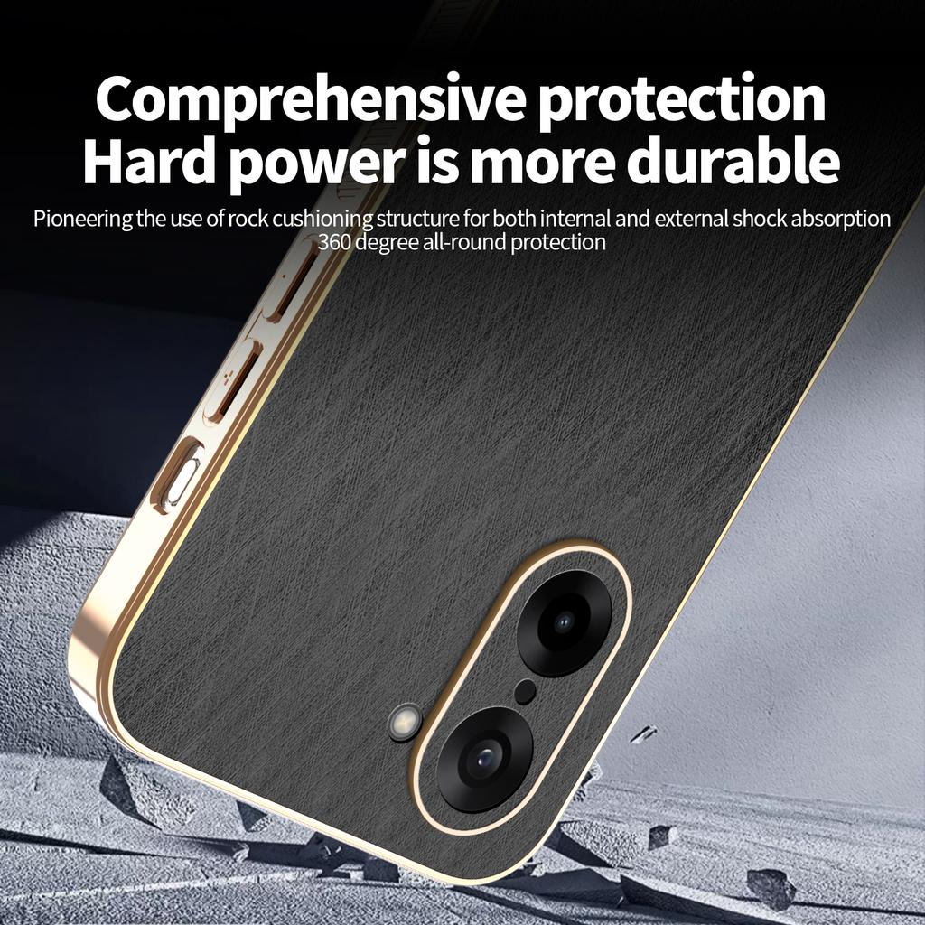 For OnePlus Ace 5 Ultra 5G/Nord 5 5G Case Electroplating Silk Texture PU+TPU Phone Back Cover