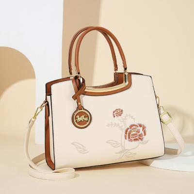 Damentasche Tragetasche Stickerei Neuer chinesischer Stil Große Kapazität Tragbar Damen Mutter Atmosphäre Fortgeschrittener Sinn Messenger Damentasche