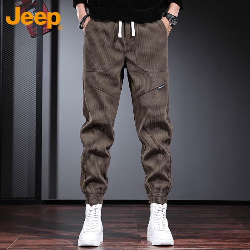 

JEEP Men s Corduroy Loose Straight Leg Jogger Pants