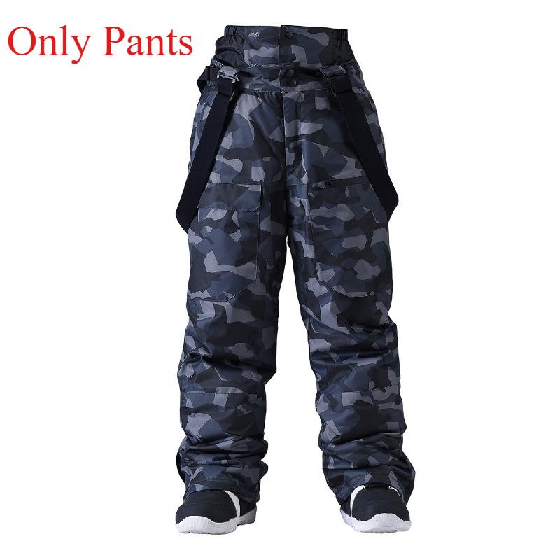 2025 New Baggy Warm Snow Pants Men Outdoor Sports Windproof Waterproof Breathable Adult Skiing Pant Loose Snowboarding Winter