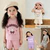Koreanischer Stil Sommer-Tanktop & Shorts Set für Mädchen - Lässiges Baby Mode Outfit