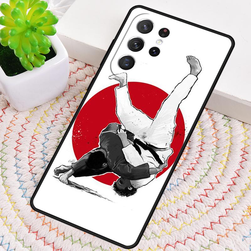 

Janpan Judo Silicone Phone Case For Samsung Galaxy note 10 pro S26 S25 S24 S23 S22 S21 Plus S25Ultra Capa Cover Galaxy S23 Ultra