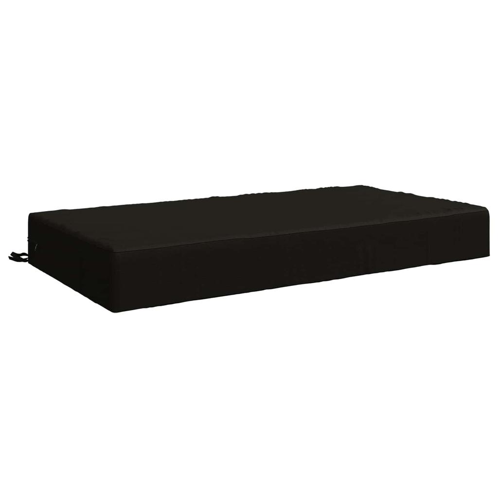 Seat Cushion SOEST 100percent Polyester Black 120 x 60 x 15 cm