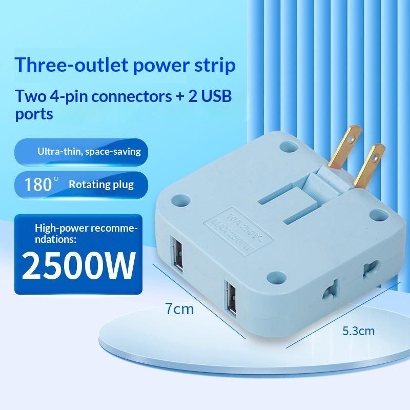 Univerzální cestovní adaptér s jedním otočným a třemi zásuvkami, s porty USB-C a USB, vhodný pro 200 zemí pro mezinárodní cestování a služební cesty