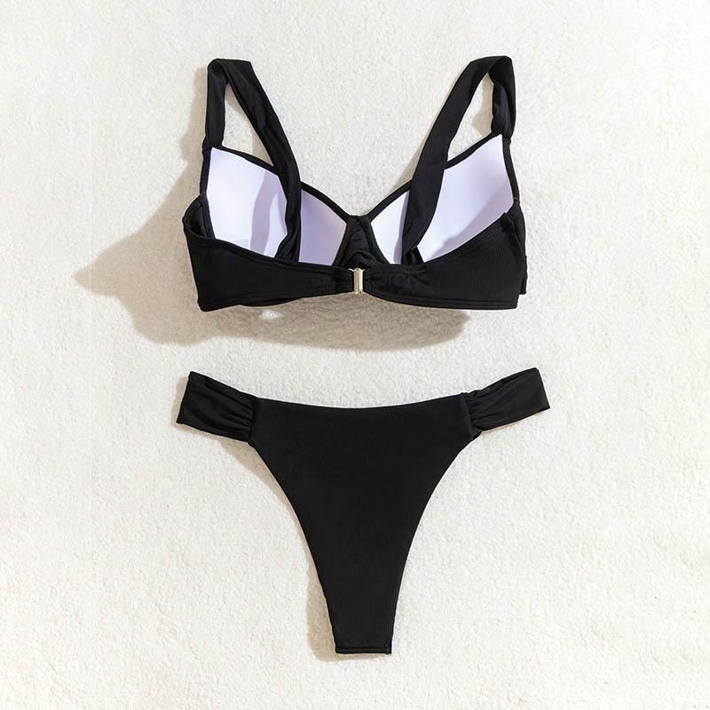 Sexy Bikini Swimsuit for Ladies with Straps, Beach Swimsuit for Ladies In Two-piece Set