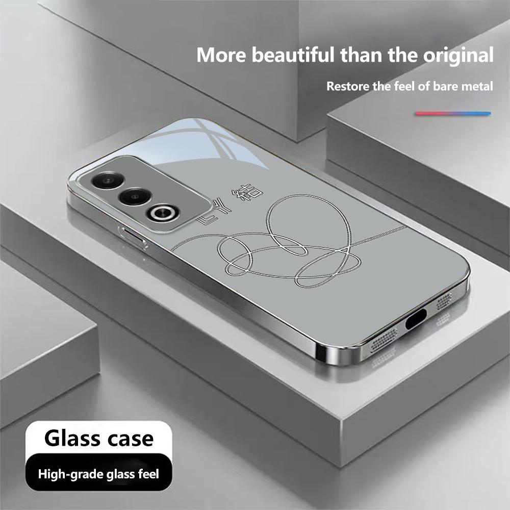 N183 Love Yourself Flower Phone Case for iPhone 16 15 Pro Max Samsung S24 S23 Ultra A54 A35 Xiaomi Redmi Note 13 Pro Plated Frame Tempered Glass Cover