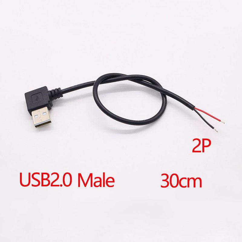 1Pcs USB Type C Micro 2/4 Pin Male / Female Wire Connector Plug Socket DIY Repair Charging Power Supply Extension Cable Cords