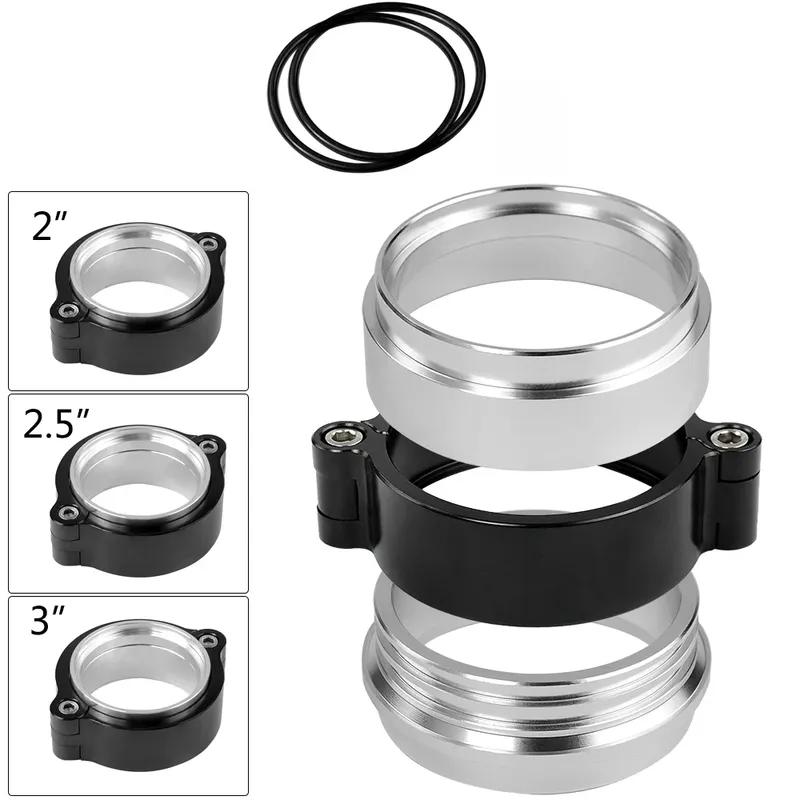 For Intake Throttle Intercooler  Pipe 2"/2.5"/3" 4" Od Exhaust V-band Clamp W Flange System Assenbly Anodized Clamp