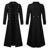 Cappotto Medievale Steampunk Gotico con Chiusura Doppiopetto per Cosplay e Giochi di Ruolo