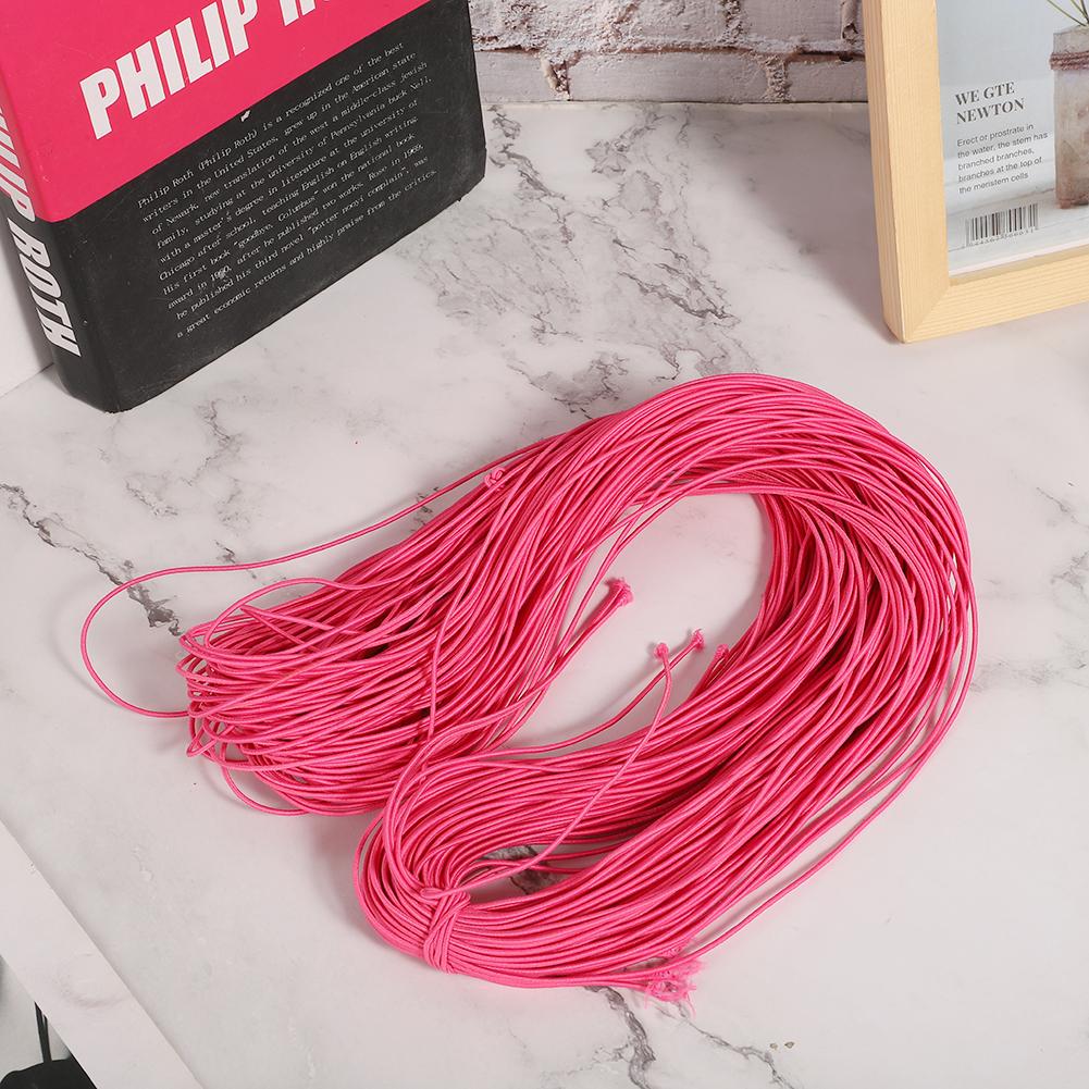 1,5 mm 100 m Elastische Stretch Runde Perlenschnur Faden Seil für DIY Schmuckherstellung Tiefrosa