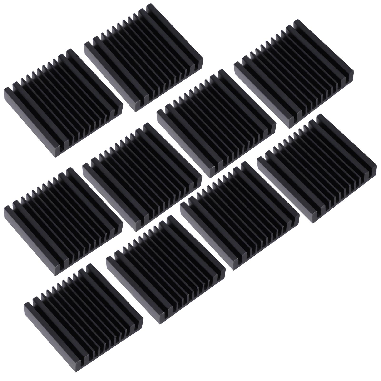 

10 шт. Алюмінієвий радіатор охолодження для друкованої плати Чорний 40 x 9 x 40 мм