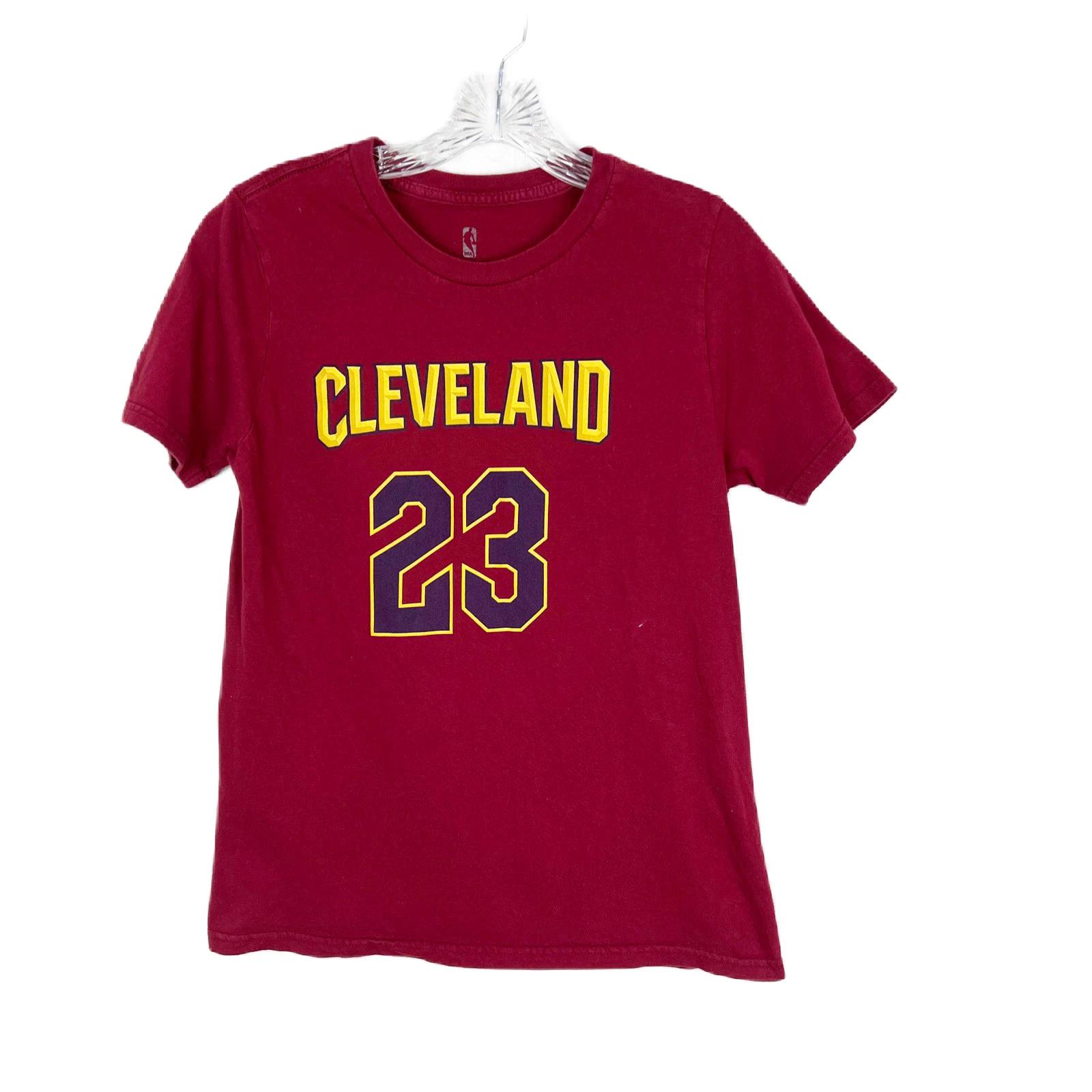 

Cleveland Cavaliers Shirt Youth Large NBA Basketball Lebron James #23 Tee Kids 110