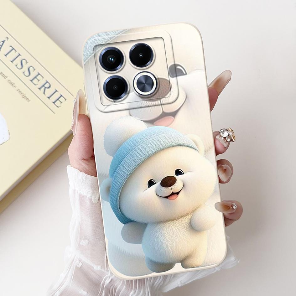 For Infinix Note 40 5G Case Cartoon Rabbit Flower Anti Slip Bumper Soft Silicone Cover For Infinix Note40 X6852 X6851 Phone Case