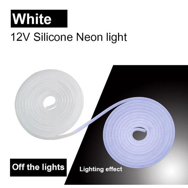 

Світлодіодні стрічки Neon IP67 Водонепроникні 120LED/M 12V flexible Lights Flex String for Bar Christmas Decoration 5M & EU plug