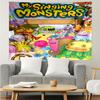My Singing Monsters Wandteppich für Schlafzimmer Ästhetik Klassenzimmer Wandbehänge für Wohnzimmer Studentenwohnheim Büro, Ideales Kreatives Geschenk