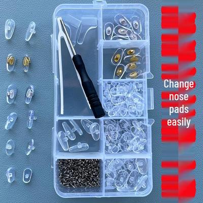 Αντιολισθητικό Σετ Επιθεμάτων Μύτης Γυαλιών με Κατσαβίδι & Σιλικόνη με Αεροθάλαμο