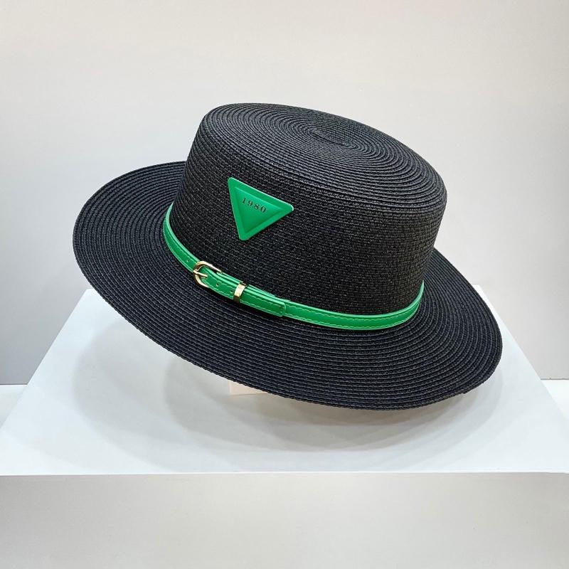 Summer Beach Straw Hats Women Foldable Big Wide Side Casual Female Hat Sunshade Flat-topped Top Cap Travel for Sun Cap