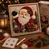 Fabric Based Christmas Fabric Poke Art Kit 3D Design Needle Punch Art  Christmas Decorating