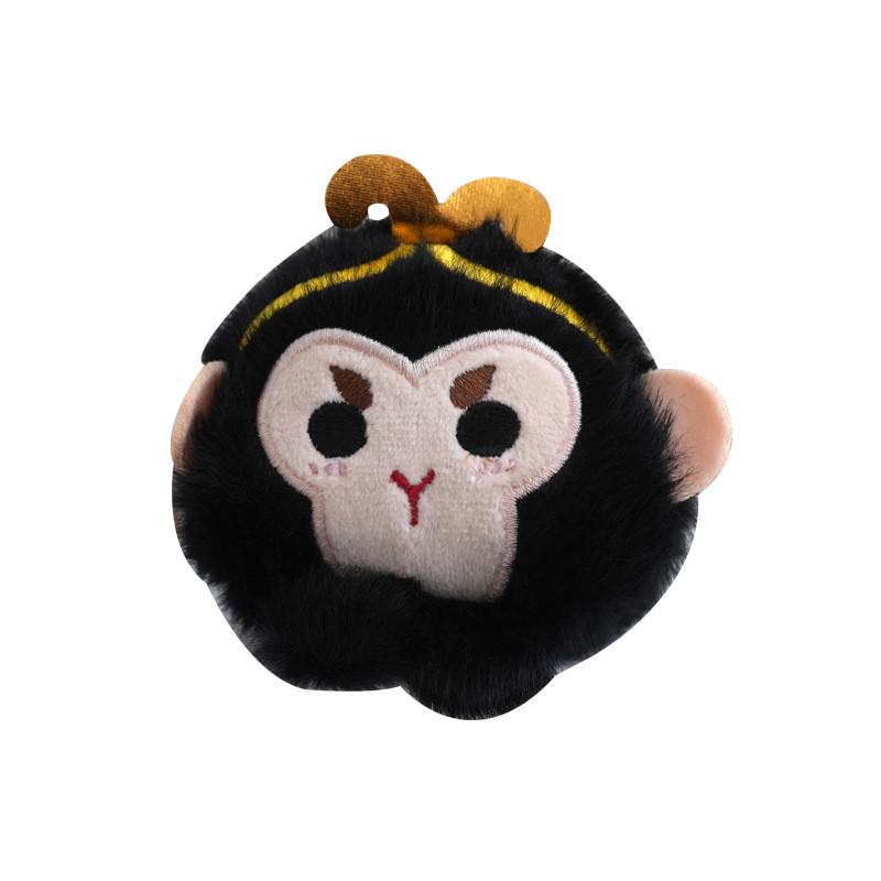 Charming Monkey Plush Toy Sun Wukong Keychain Adorable Decor Soft Pp Cotton Material