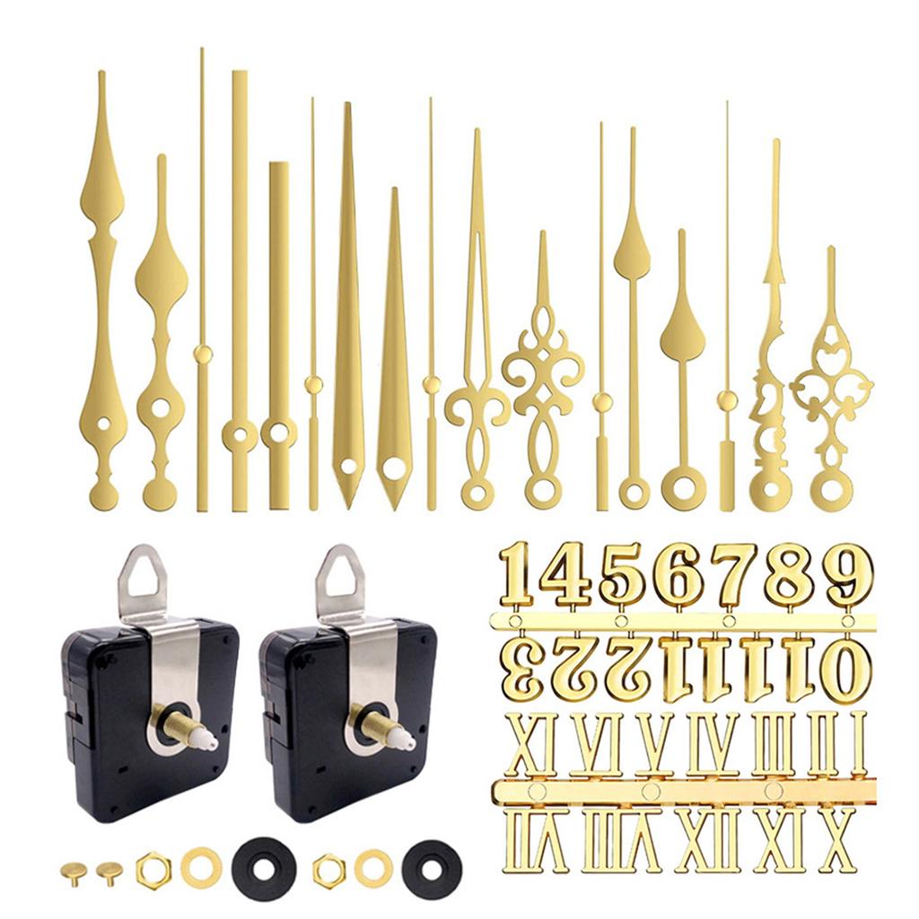 Meccanismo Orologio Movimento Macchina Parete Lancette Puntatori Set Tavolo Lunghi Assi Orologi Fai da Te Parte di Ricambio per Riparazione