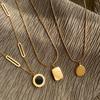 Titanium Steel Necklace Layering Choker Elegant Fashion Golden Jewelry for Women