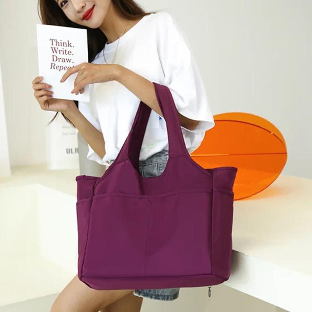 Large Capacity Large Commuting Bag Oxford Cloth Handbag Versatile Underarm Tote Bag  School