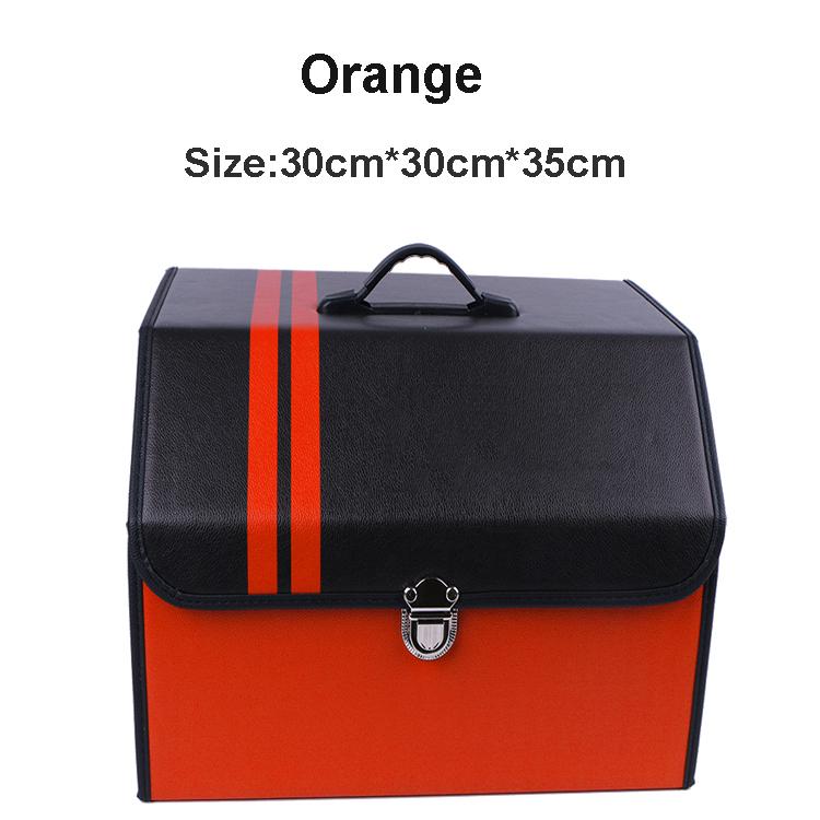 O SHI CAR Organizer Pu Leather Storage Bag Pp Board Collapsible Organizer In the Auto Customized Logo Waterproof Storage