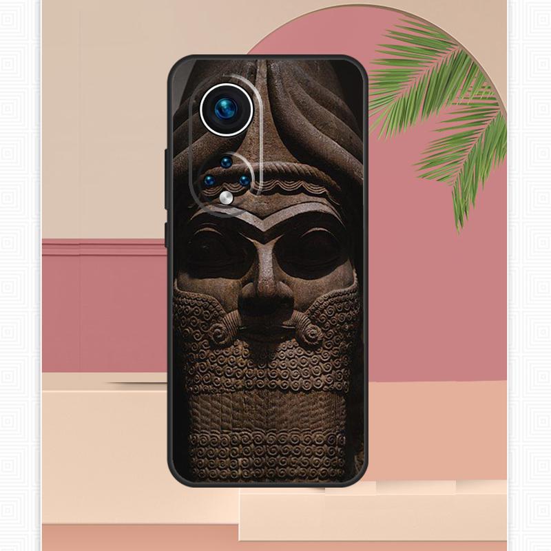 Assyrian Lamassu Winged Bull Case For Honor Magic 5 6 7 8 Pro Honor 400 Lite 200 X9c X9b X9a X8b X8a X8c 50 70 90 Cover