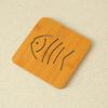 Hollow Wooden Anti Slip Coaster Home Wooden Cartoon Insulation Pad Thickened Heat-resistant and Heat-insulating Mat for Kitchen