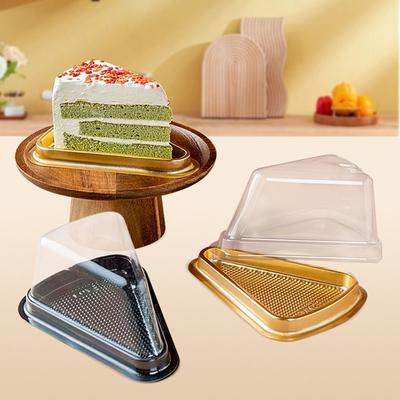 50 Stuks Driehoekige Cheesecake Dozen Plastic Dessert Containers Commerciële Taartpunt Dozen Bakkerij