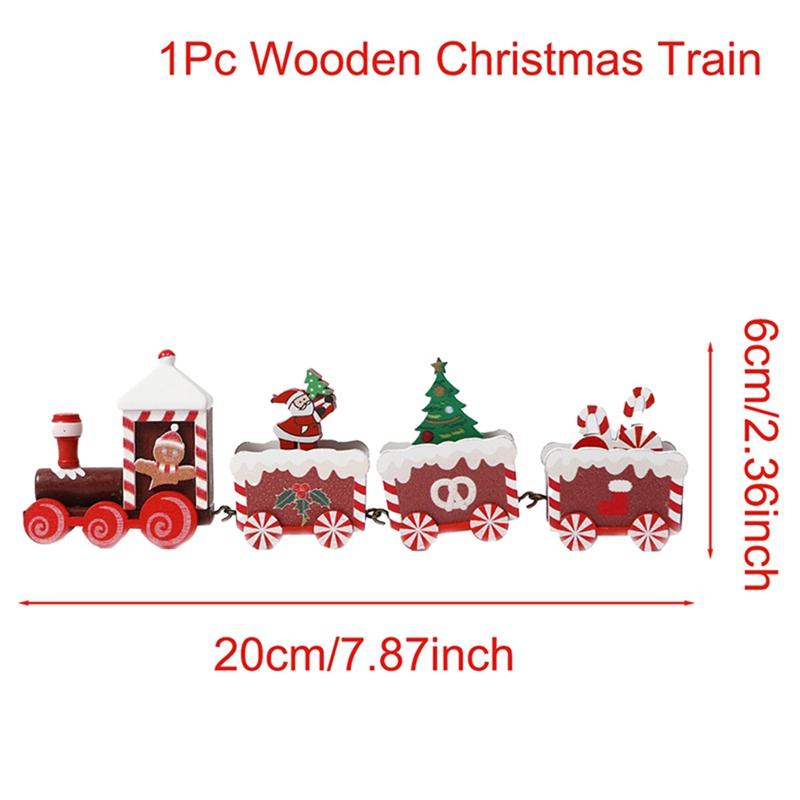 Christmas Train Ornaments, Christmas Party Decoration Wooden Small Train Ornaments for 2026 Home Decor Xmas Navidad Noel Gifts