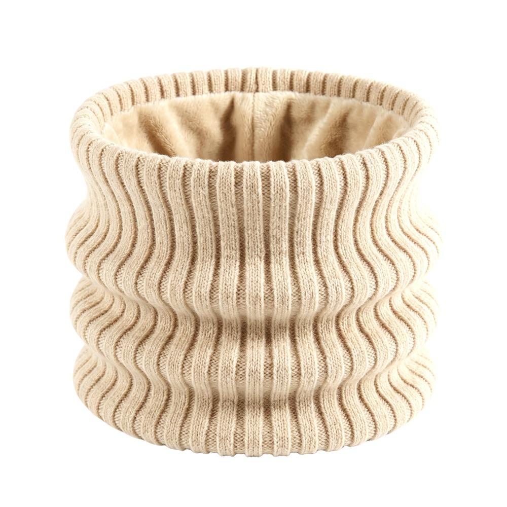 Thickened Knitted Scarf Striped Knitted Neck Warmer Flexible Neck Gaiter Hiking