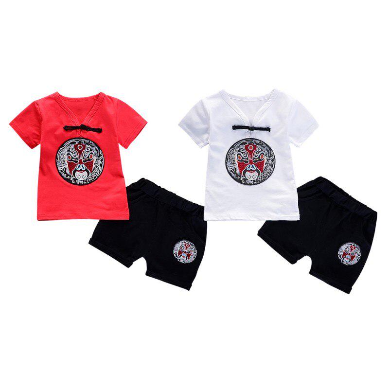 Baby Girls Clothes Kids Set Fashion Cartoon Pattern Short Sleeve T-Shirt +Pant  Boys Clothing Set Kids Cartoon Clothes Set