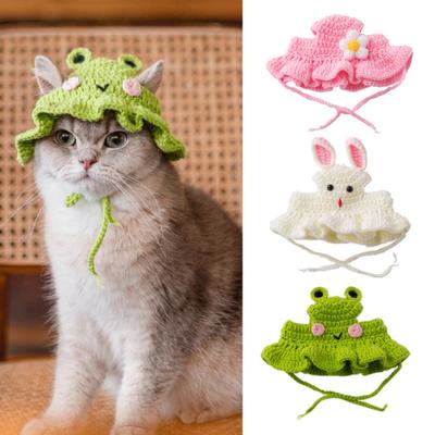 Cat Hat Super Soft Adorable Appearance Friendly To Skin Easy-wearing Dress Up Yarn