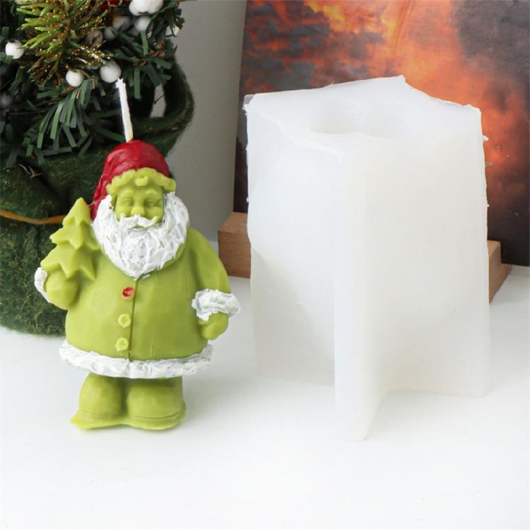 Silicone Molds Ornament Molds Santa Claus Theme Silicone Candle Molds Candle Making Supplies Silicone Texture for Candle