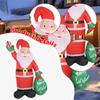 2,4 metra Świąteczny Święty Mikołaj Dmuchana Dekoracja Ozdoba Świąteczna Wtyczka US 110V Szybkie Nadmuchiwanie Słodki