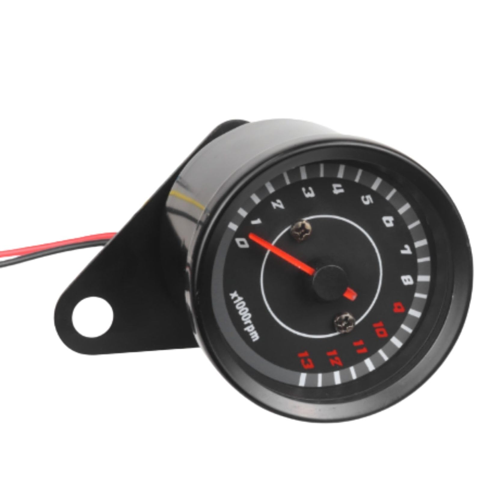 All Trust Tachometer Motorcycle Speedometer Autogauge Meter Parts Custom (Black) чёрный