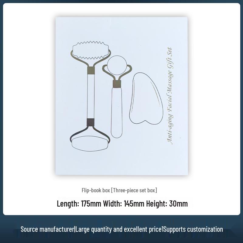 Natural Jade Roller & Gua Sha Set: Large Ball, Whitening Roller, Double-Headed Needle Massager - 3 Pieces