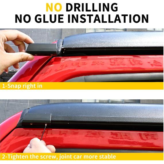 Window Rain Guards Rain Gutter Compatible with 2018-2025 Jeep Wrangler JL 4XE Gladiator JT Accessories Side Window Rainwater Deflectors Rain Groove
