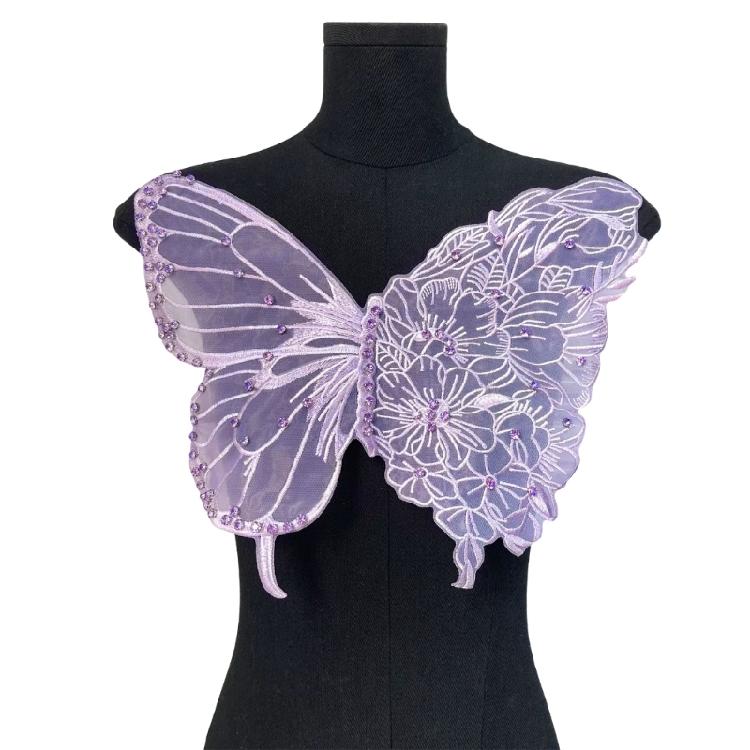 Exquisites Embroidered Butterfly Appliques Fashion Meshes Styles Patches for Fashionists and Custom Clothing