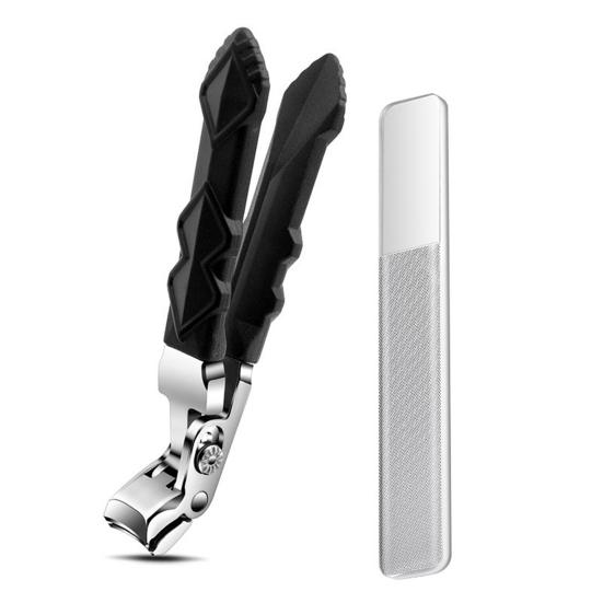 1/2/3/Pcs/Set Stainless Steel Nail Clipper with File Curved Edge Large Opening Portable