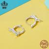 925 Sterling Silver Lively Cat Earrings: Versatile Platinum-Plated Kitten Jewelry for Women