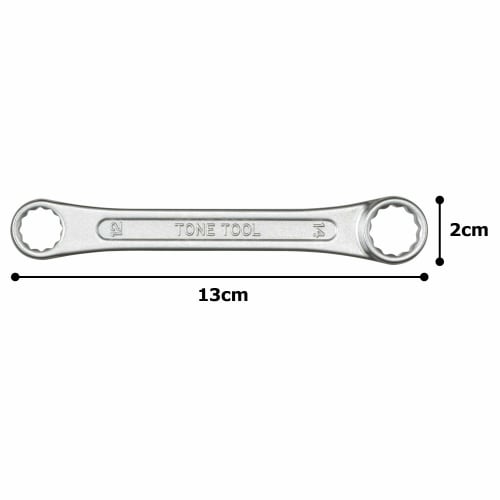 TONE Short Box Wrench (Straight) M03-1214 Width across flats 12 x 14 mm