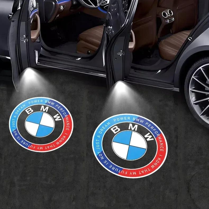 GTJK9 2/4Pcs Led Car Door Light Welcome Projector Logo Ghost Shadow Lamp BMW E60 E61 E90 E91 E92 E93 F10 F11 GT Z4 Accessories