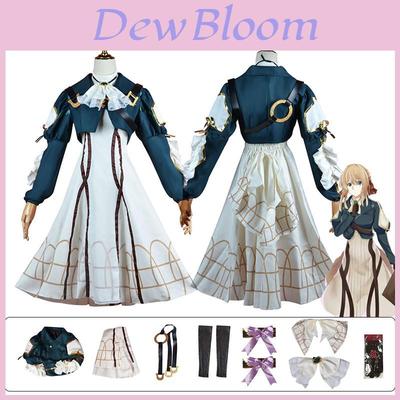 Superbe ensemble de costume de cosplay Violet Evergarden pour femmes à la fête d'Halloween