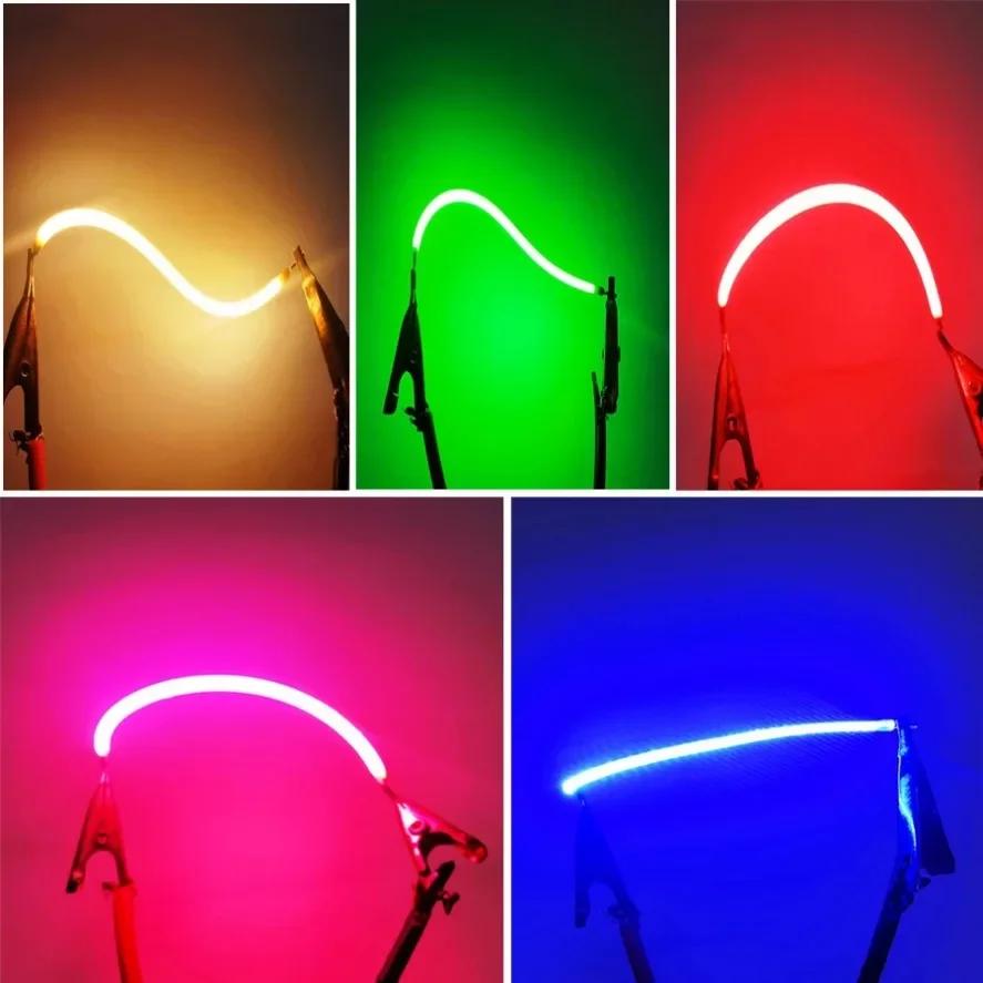 10PCS LED COB Flexible Ultra Slim Filament 3V Spiral Bulb Filament Retro Edison Bulb Lamp Parts Diode Lighting Strip Decoration