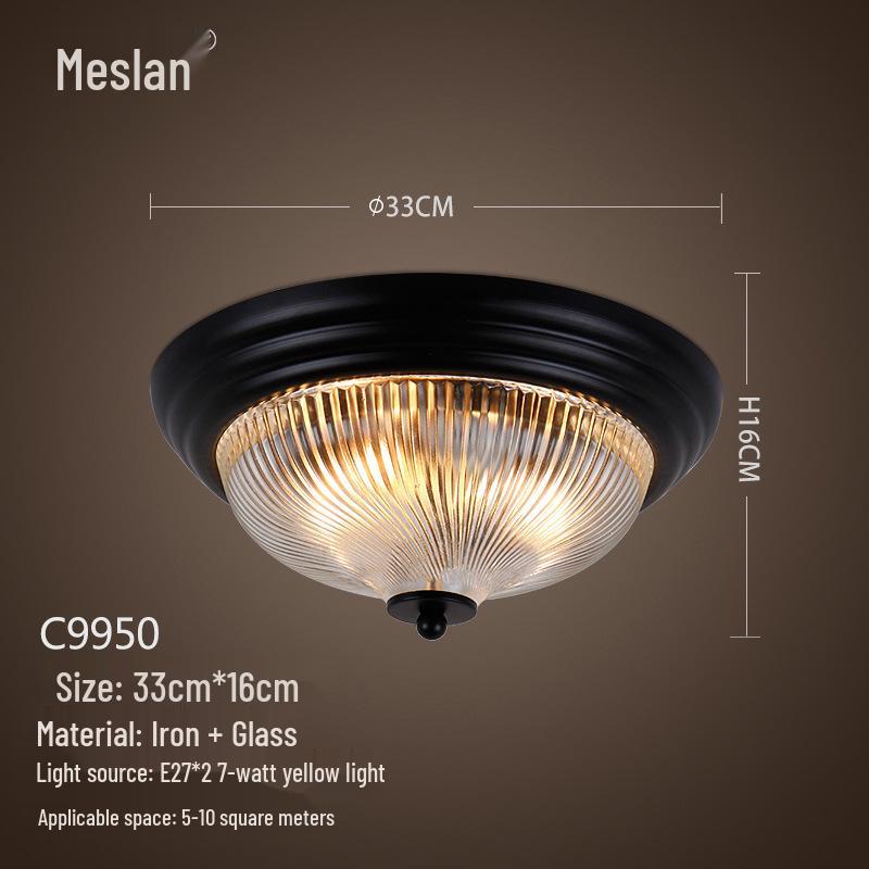 American Retro Industrial Ceiling Light for Bedroom, Dining Room, Balcony, Corridor, Aisle, and Entrance