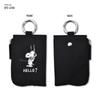 Marimo Craft Snoopy Travel Smartphone Shoulder Bag with Key Pass Case, Black (SPZ-4100)